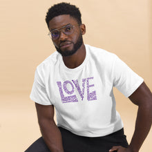 Load image into Gallery viewer, LOVE - Unisex Classic Tee Purple/White