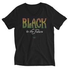Load image into Gallery viewer, Black to the Future - Unisex Short Sleeve V-Neck T-Shirt