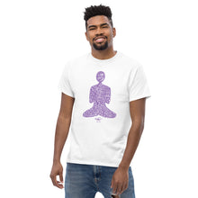 Load image into Gallery viewer, Meditation T- Men&#39;s classic tee Purple/White
