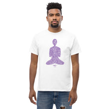 Load image into Gallery viewer, Meditation T- Men&#39;s classic tee Purple/White
